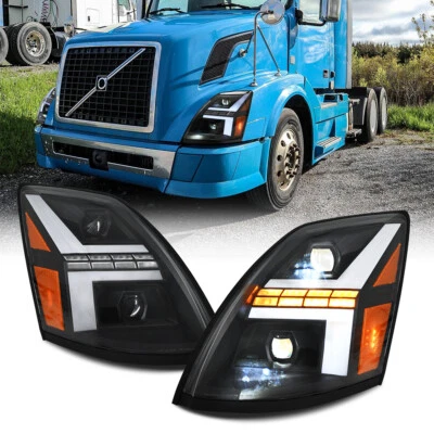 Par de faros LED usados para Volvo VNL VNM VN VNX 2004-2018 conjunto de luces delanteras Foto 1 de 4