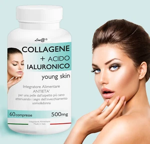 COLLAGENE + ACIDO IALURONICO Line@ 60 cpr ANTIRUGHE e anti-età PELLE TONICA - Imagen 1 de 12