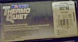 Juego de pastillas de freno delanteras, semimetálicas - Wagner MX766 - Imagen 1 de 1