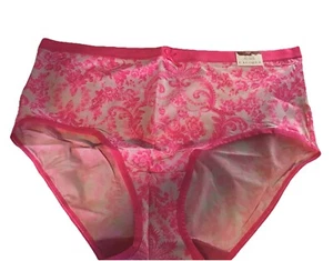 NWT CACIQUE NO SHOW FULL BRIEF SIZE 18/20 WHITE AND NEON PINK - Picture 1 of 9