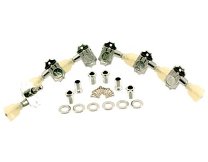 Kluson Revolution Tuners - 3x3 Pearloid button - Chrome KRG-3-CP - Picture 1 of 1