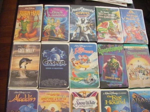 "15" CHILDENS VHS TAPES DISNEY, POWER RANGERS, GOOSEBUMPS, CASPER & MORE - LOT - Picture 1 of 5