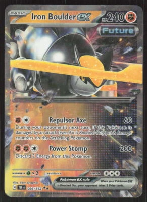 Pokemon TCG SV05: Temporal Forces #099/162 Iron Boulder ex NM - Image 1 of 2