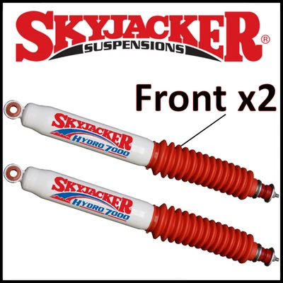 Par de amortiguadores hidráulicos Skyjacker delanteros para Jeep Wrangler 1987-1995 4x4 con elevación de 5-6" Foto 1 de 2
