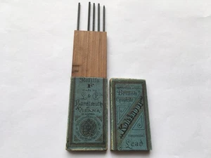 C1890s L&C HARDTMUTH “KOH-I-NOOR” X6 F LEAD REFILLS CEDAR LINED PENCIL LEAD BOX - Picture 1 of 4