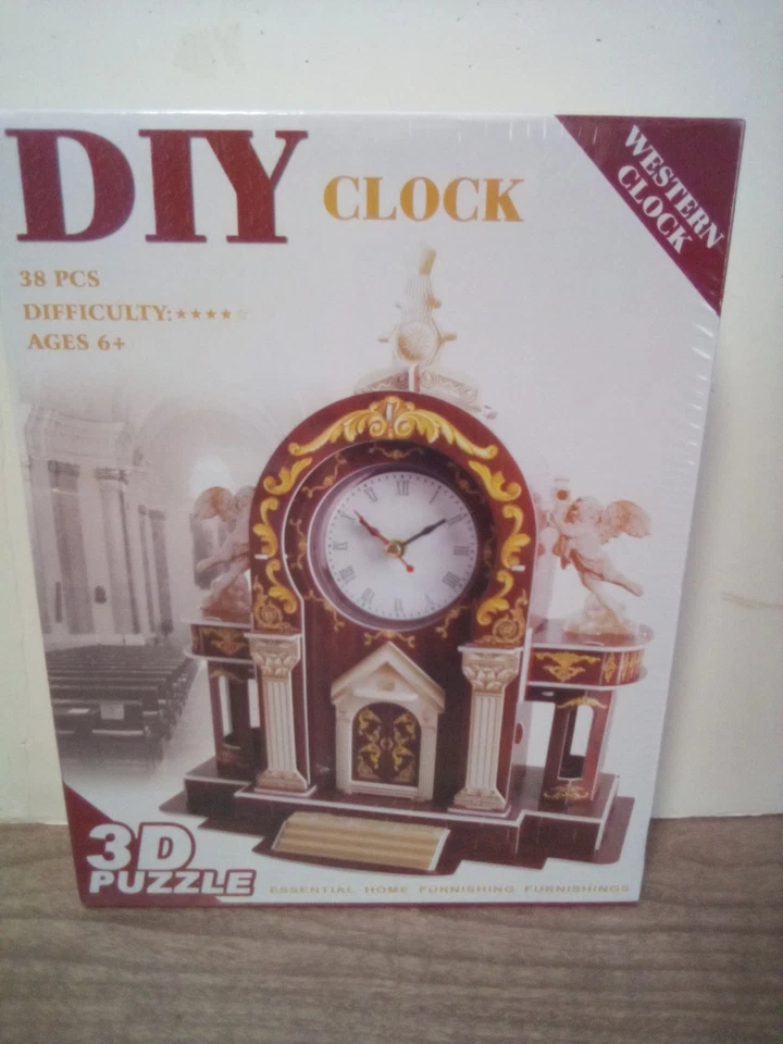 Western Clock 38 Piece 3D Puzzle DIY Calebou NO: 2807F  NEW FACTORY SEALED - Image 1 of 1