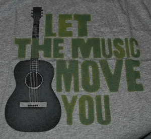 XL NUEVO CON ETIQUETAS Camiseta Life is Good Let The Music Move You Gris Calce Ajustado SS Newbury Para Hombre - Imagen 1 de 3