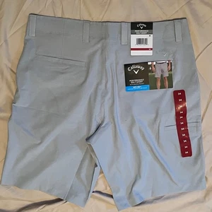 Pantaloncini da golf Callaway Opti-Dry Performance da uomo, grigio perla, taglia 34 nuovi con etichette - Foto 1 di 9