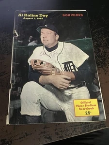 Vintage Detroit Tigers Al Kaline Day autographed souvenir book August 2, 1970 - Picture 1 of 19