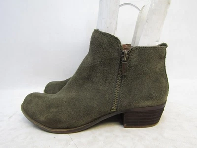 Lucky Brand Womens Size 8 M Green Suede Ankle Fashion Boots Bootie - Image 1 of 4