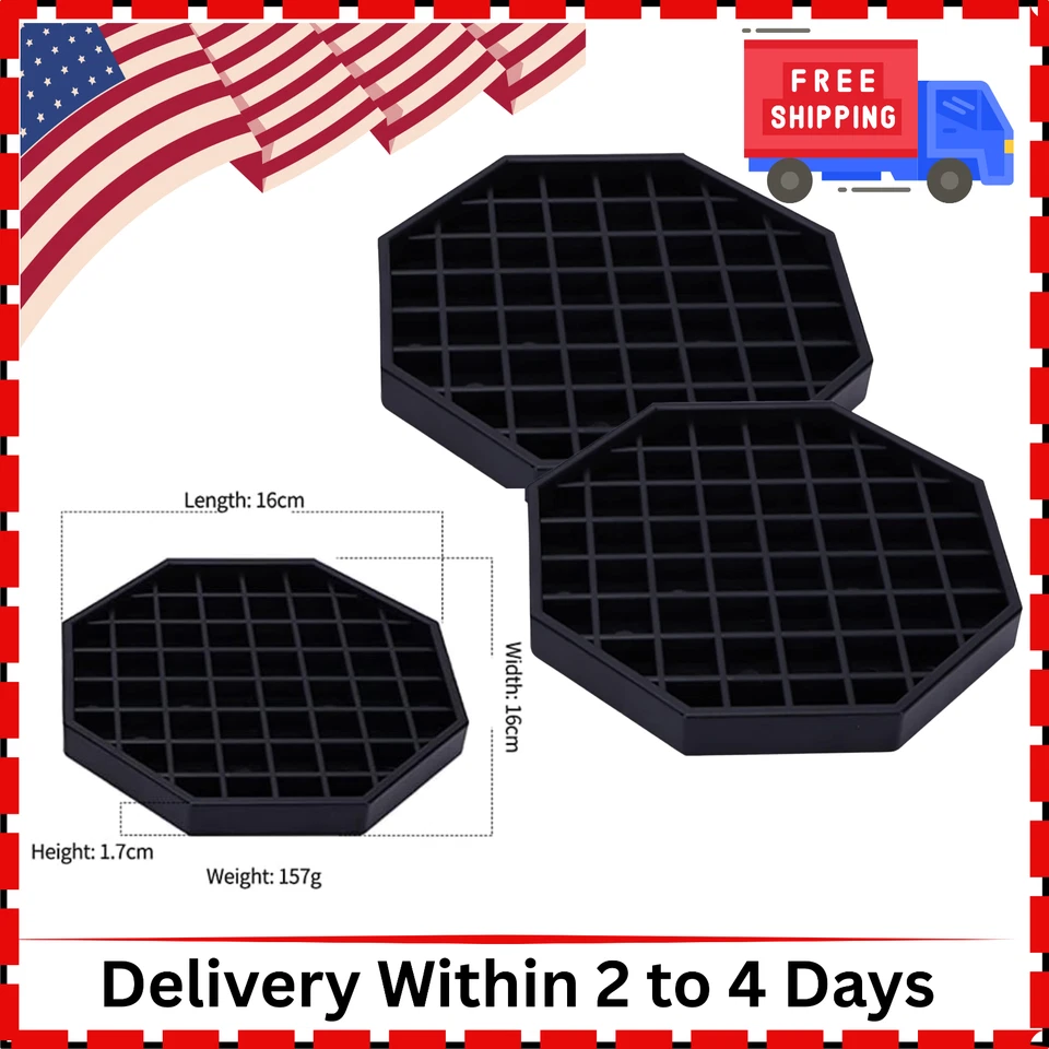 Drip Trays 6" Coffee Countertop Octagon Drip Tray Black Plastic Coffee Drip Tray - Image 1 of 4