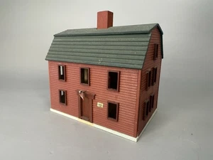 Vintage 1988 G&M Knüppel rot Kolonialhaus - Handarbeit Holz Miniatur  - Bild 1 von 7