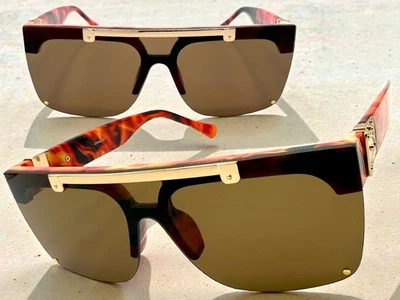 Classy Elegant Vintage Retro Hip Hop Style SUN GLASSES For Men Women Fire Frame - Image 1 of 4