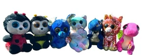 Ty Beanie Boos Plüsch 8 Stück kleine Stofftiere Marienkäfer, Dino, Einhorn Biene - Bild 1 von 4
