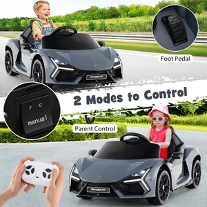Kids 12V Ride on Car Toddlers Electric Vehicle w/Remote Control-Grey - Picture 1 of 9