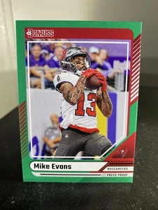 2024 Donruss #76 Mike Evans Press Proof Green - Bild 1 von 2
