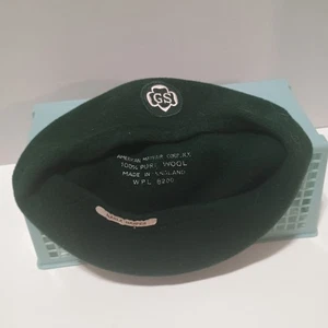 Vintage grün Pfadfinder Wolle Medium Baskenmütze #8200 - Bild 1 von 4