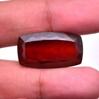47.50 Cts Natural Hessonite Garnet 28mm*15mm Huge Cushion Cut Certified Gemstone - Image 1 of 4