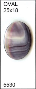5530A 25x18mm Oval Wampum Quahog Cabochon Lila - Bild 1 von 1