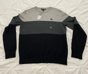 Nuovo con etichetta! Maglione Express Uomo Pullover Medio 100% Cotone Girocollo Manica Lunga - Foto 1 di 8