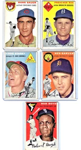 1954 Topps LOT (5) Vintage Baseballkarten - alle sind in gutem Zustand! - Bild 1 von 8