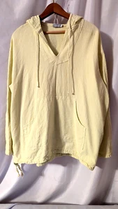 Top túnica con capucha Soft Surroundings para mujer talla XL amarillo playero boho costero - Imagen 1 de 12