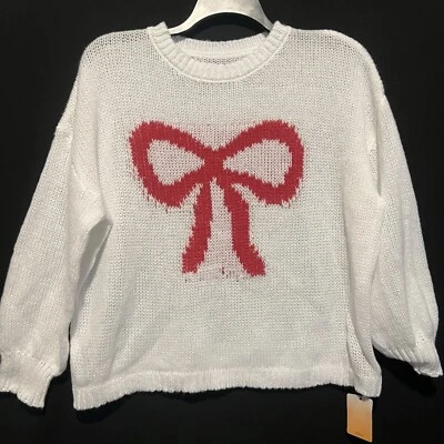 Suéter Forever 21 Holiday Bow Navidad Pullover Mediano Festivo Foto 1 de 2