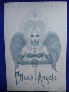 BLACK ANGELS LIMITED EDITION HUGE 11x17 PORTFOLIO #637/1000 SIGNED SCOTT LEWIS - Picture 1 of 7