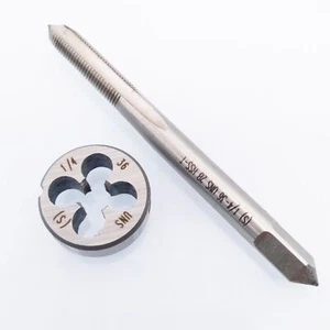 1/4"-36UNS HSS Tap And Die UNS Machine Thread Tap + Round Thread Die Right Hand - Picture 1 of 4