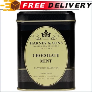 Harney & Sons Loose Leaf Black Tea, Chocolate Mint, Makes 30-40 Cups, 4 Ounce - Picture 1 of 7