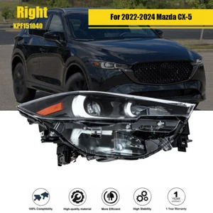 Right Side Fit For 2022-2024 Mazda CX-5 Non-AFS&LED DRL Black Headlight Full LED - Picture 1 of 14