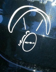 2 * PARAMOTOR POWERED PARAGLIDER VINYL PPG DECAL STICKER USA FAST SHIPPING - Picture 1 of 6