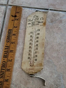 Vintage St Petersburg Tampa Florida Thermometer City Service Gas Oil Sign Cities - Picture 1 of 5