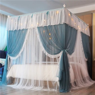 Luxury Double-deck Romantic Lace Princess Style Floor-standing Mosquito Net Room - Image 1 of 4