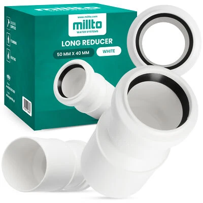 Millto™ Reduzierstück 50 mm x 40 mm Rohrreduzierung Reduziermuffe Abwasserrohr