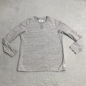 Reigning Champ Shirt Mens Medium Gray Henley Casual 100% Cotton Long Sleeve - Picture 1 of 8