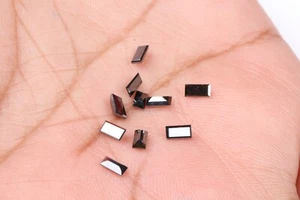 5 mm x 2,5 mm natürlicher schwarzer Diamant Baguetteschliff lose Akzent Diama... - Bild 1 von 7
