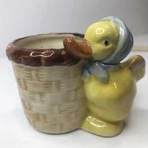 Plantadora de patos pintada a mano de Japón ocupado - Imagen 1 de 8