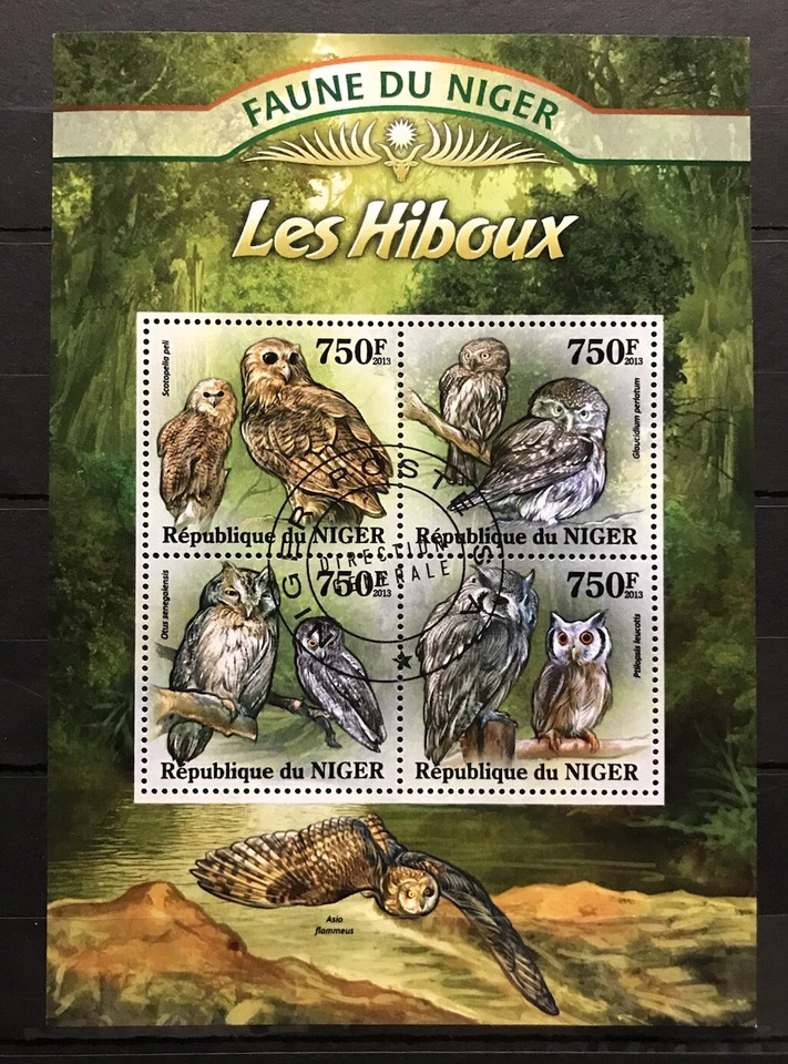Niger - Owls / Birds - stamps - timbres CTO - Z8 - Image 1 of 1