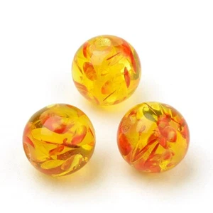 Perlas de ámbar resina artificial ámbar cobarde ámbar con agujero D48 - Imagen 1 de 5