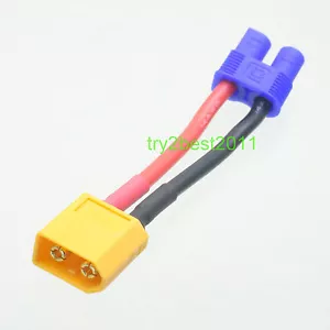 1 Turnigy / Zippy / XT60 / XT-60 Male - EC3 Female Adapter Cable 5CM 14awg - Picture 1 of 1