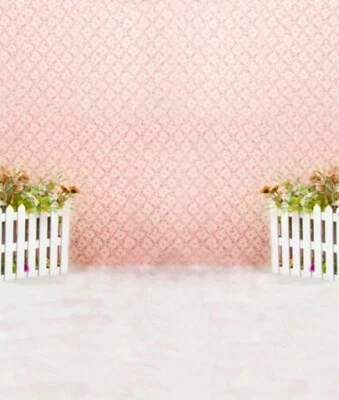 Fotografía fondo de pared rosa nubes flores aniversario boda 5x7 Foto 1 de 2
