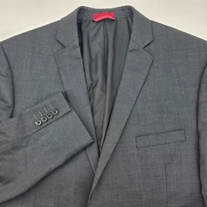 ALFANI Blazer Mens 46 Suit Wool Jacket Slim Fit Dark Gray Sport Coat 46R - Picture 1 of 11
