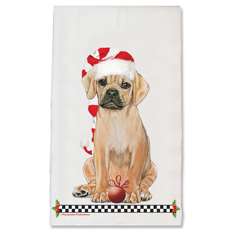 Toalla de cocina de Navidad Puggle regalos para mascotas de vacaciones Foto 1 de 1