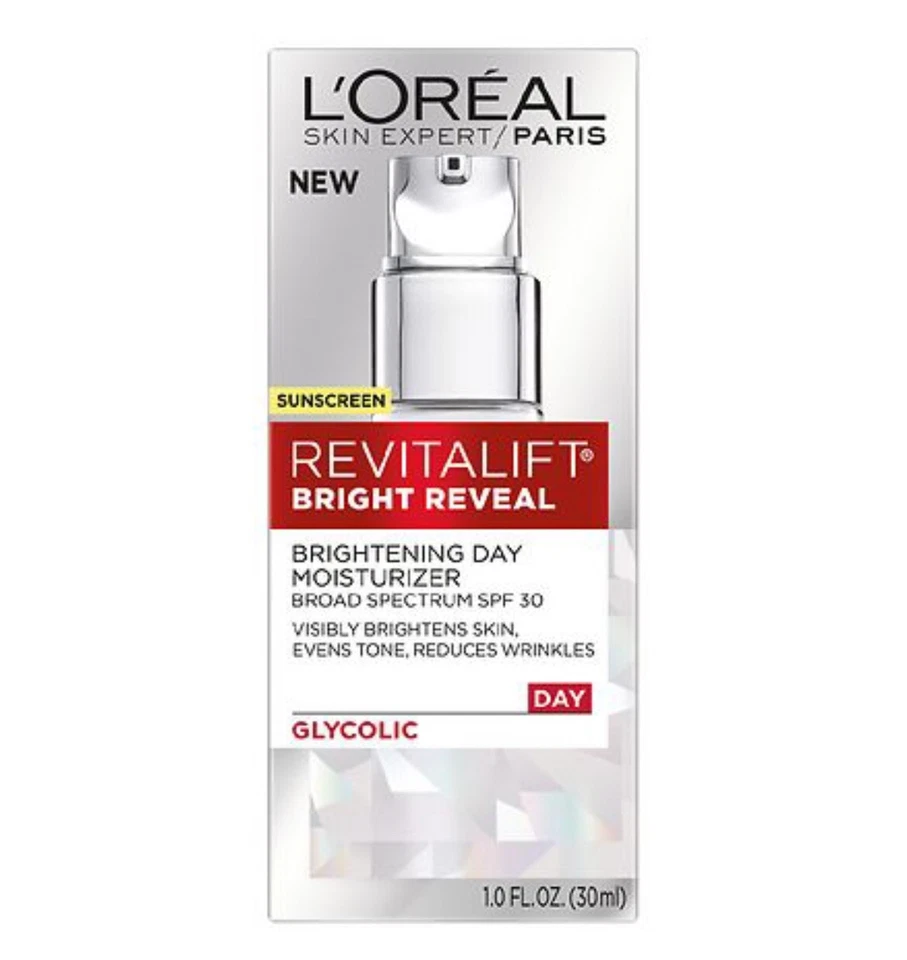 L'Oreal Revitalift Bright Reveal, 1 Oz. Brightening Day Moisturizer SPF 30 - Image 1 of 1