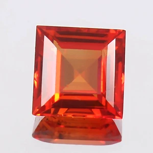 Natural Fawless Ceylon Fanta Orange Sapphire Loose Square Gemstone Cut 5.30 Ct - Picture 1 of 6