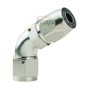 Aeroflow AF558-04S - 4AN 550 Cutter 60° 1-Pc Full Flow Swivel H/End - Silver - Picture 1 of 12