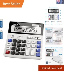 12-Digit Solar & Battery Desktop Calculator with Large Easy-to-Press Buttons - Picture 1 of 9