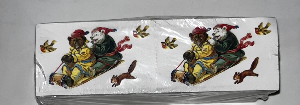 MRS. GROSSMAN’S 2 Sheets Gifted Line John Grossman Christmas Snowman And A Bear On Xmas Stickers