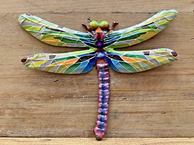 Decoración de pared de metal libélula 8,5" x 7,5" Foto 1 de 3